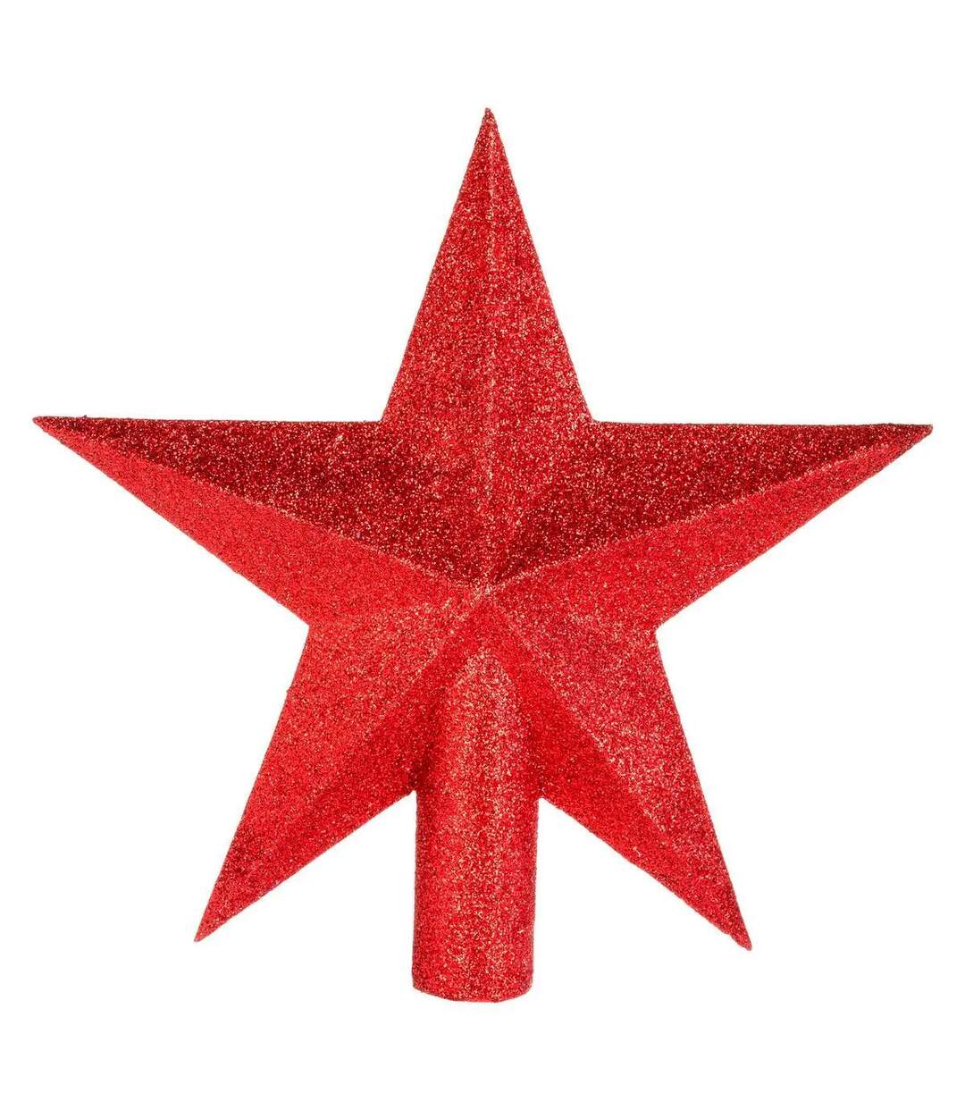 Cimier Étoile Déco Paillettes 22cm Rouge-1