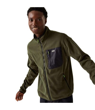 Mens Frankie Full Zip Fleece Jacket Dark Khaki Regatta