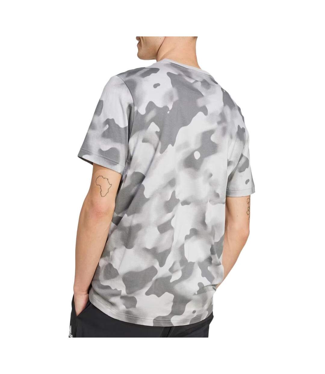 T-Shirt gris/blanc homme adidas bos-2