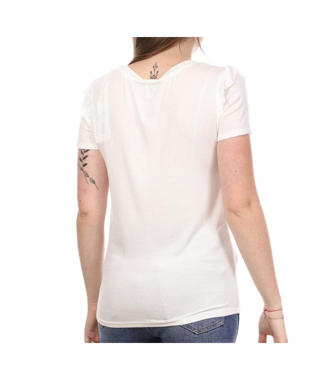 T-shirt Blanc Femme Teddy Smith Tolan - XS-2