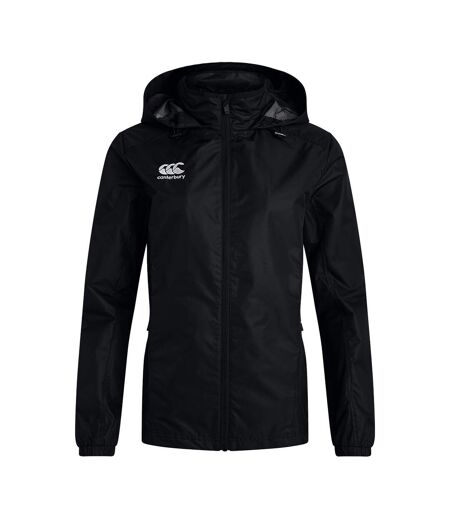 Womens/ladies Club Vaposhield Full Zip Waterproof Jacket Black Canterbury