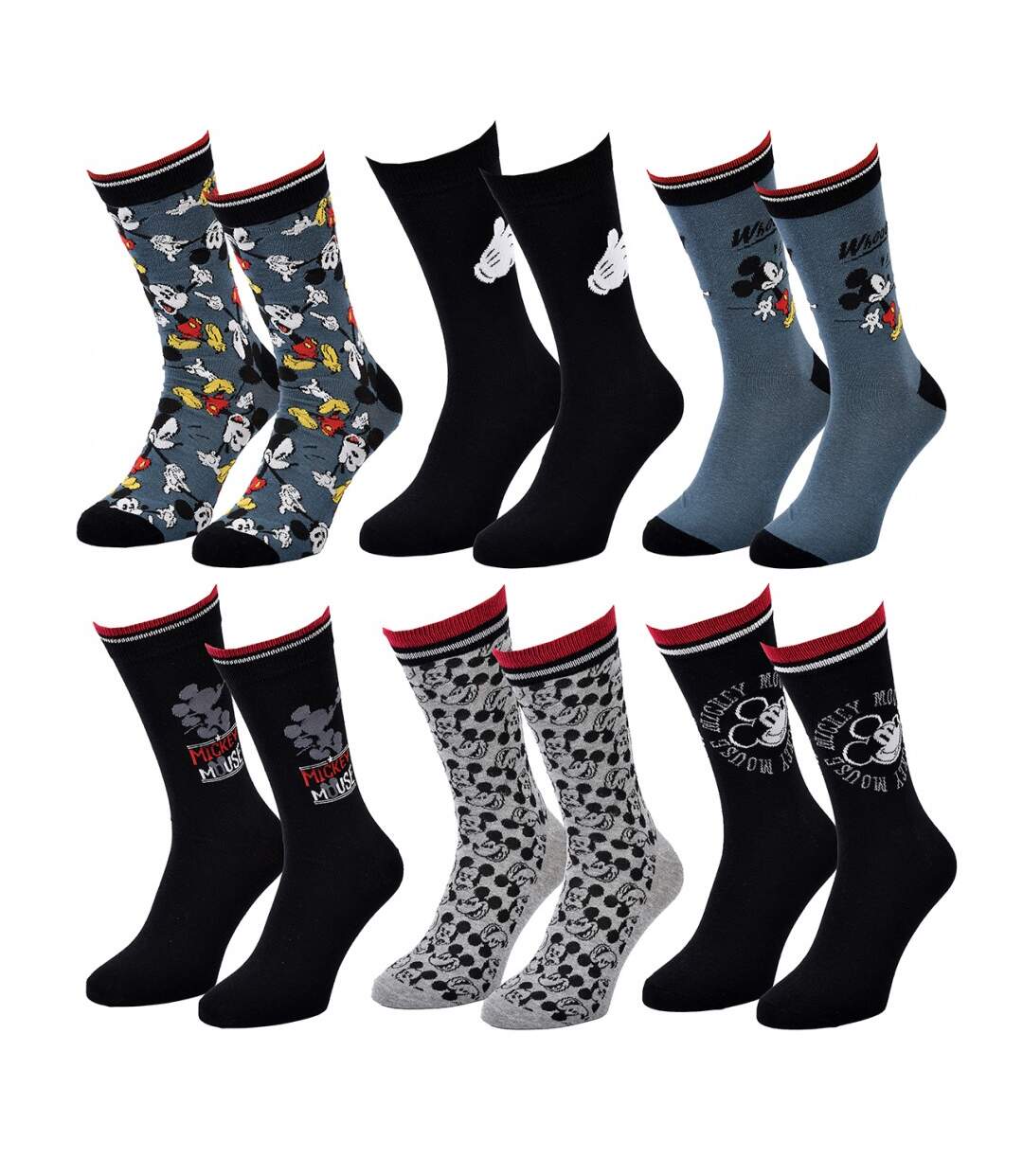 Chaussettes Pack Homme DISNEY MICKEY MOUSE - Pack de 6-3
