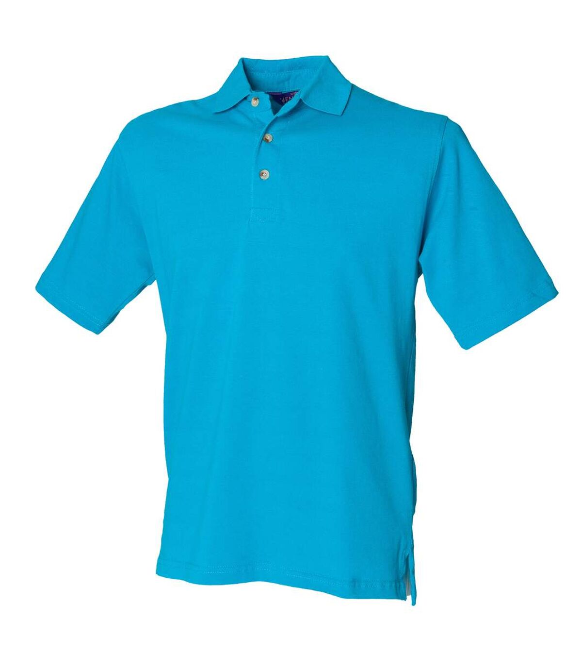 Henbury Mens Classic Plain Polo Shirt With Stand Up Collar (Turquoise) - UTRW617