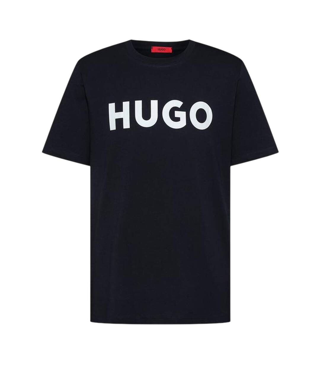 Mens Dulivio Contrast Logo T-shirt Black Iris Navy White Hugo-2