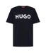 Mens Dulivio Contrast Logo T-shirt Black Iris Navy White Hugo-2