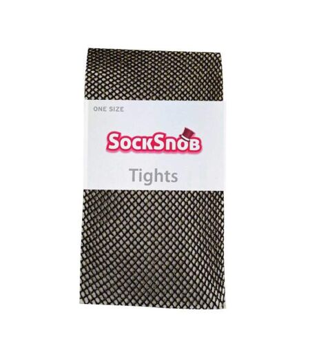 Collants résille taille haute pour femme avec paillettes
