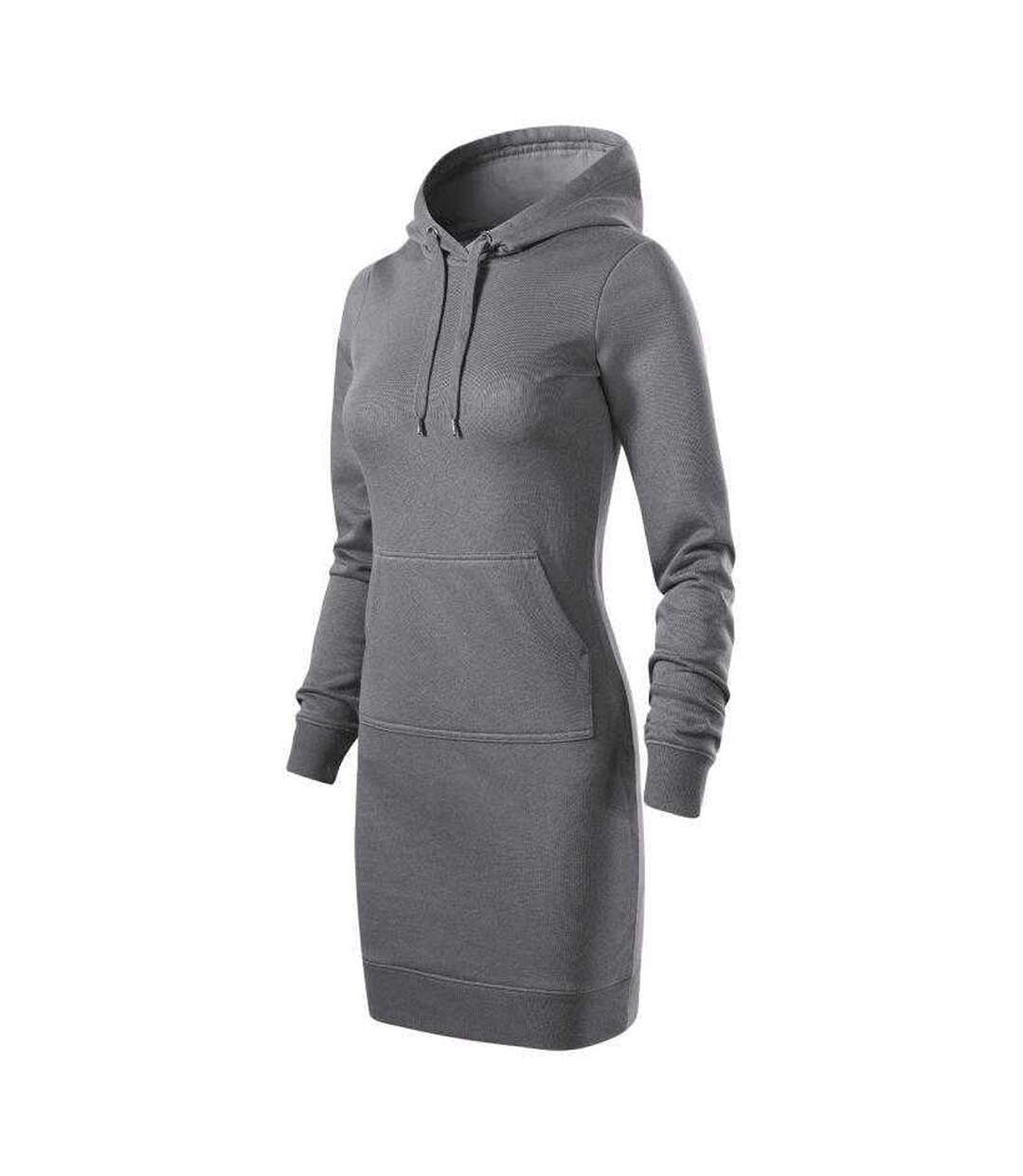 Robe À Capuche Snap Femme Gris Foncé Malfini-3