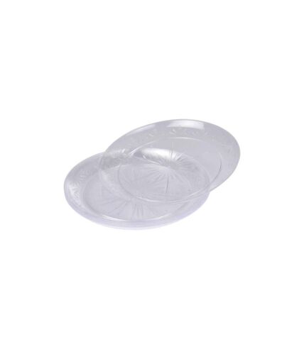 Lot de 6 Assiettes en Plastique Réutilisable Lilia 25cm Transparent