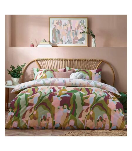 Furn Self Love Duvet Set (Burgundy/Sage) - UTRV3241