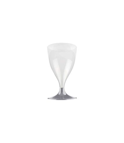 Lot de 6 Verres à Vin Réutilisable Plastique 18cl Gris