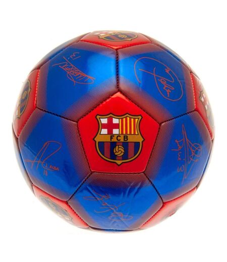 FC Barcelona Signature Soccer Ball (Blue/Red) (One Size)