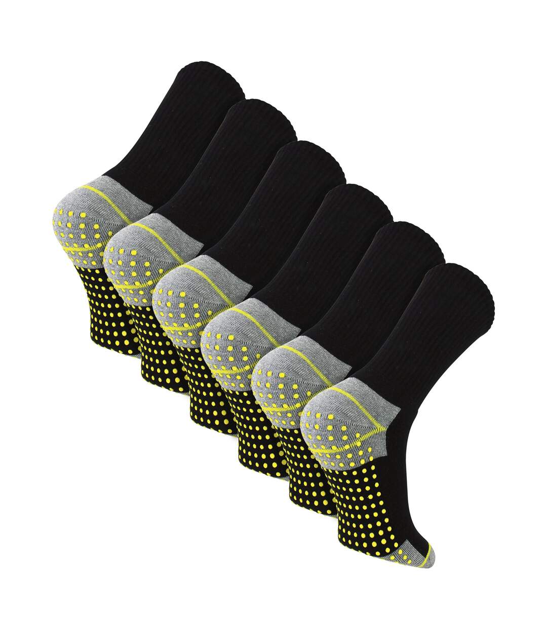 Sock Snob - Lot de 6 Chaussettes Homme Antidérapantes Travail avec Grip-1