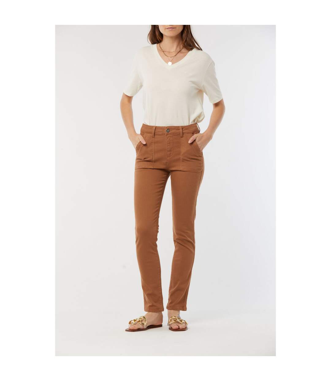 Pantalon coton slim JILO