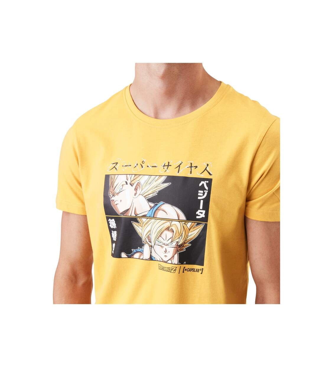 Tee shirt homme col rond Dragon Ball Z Super Saiyan Capslab