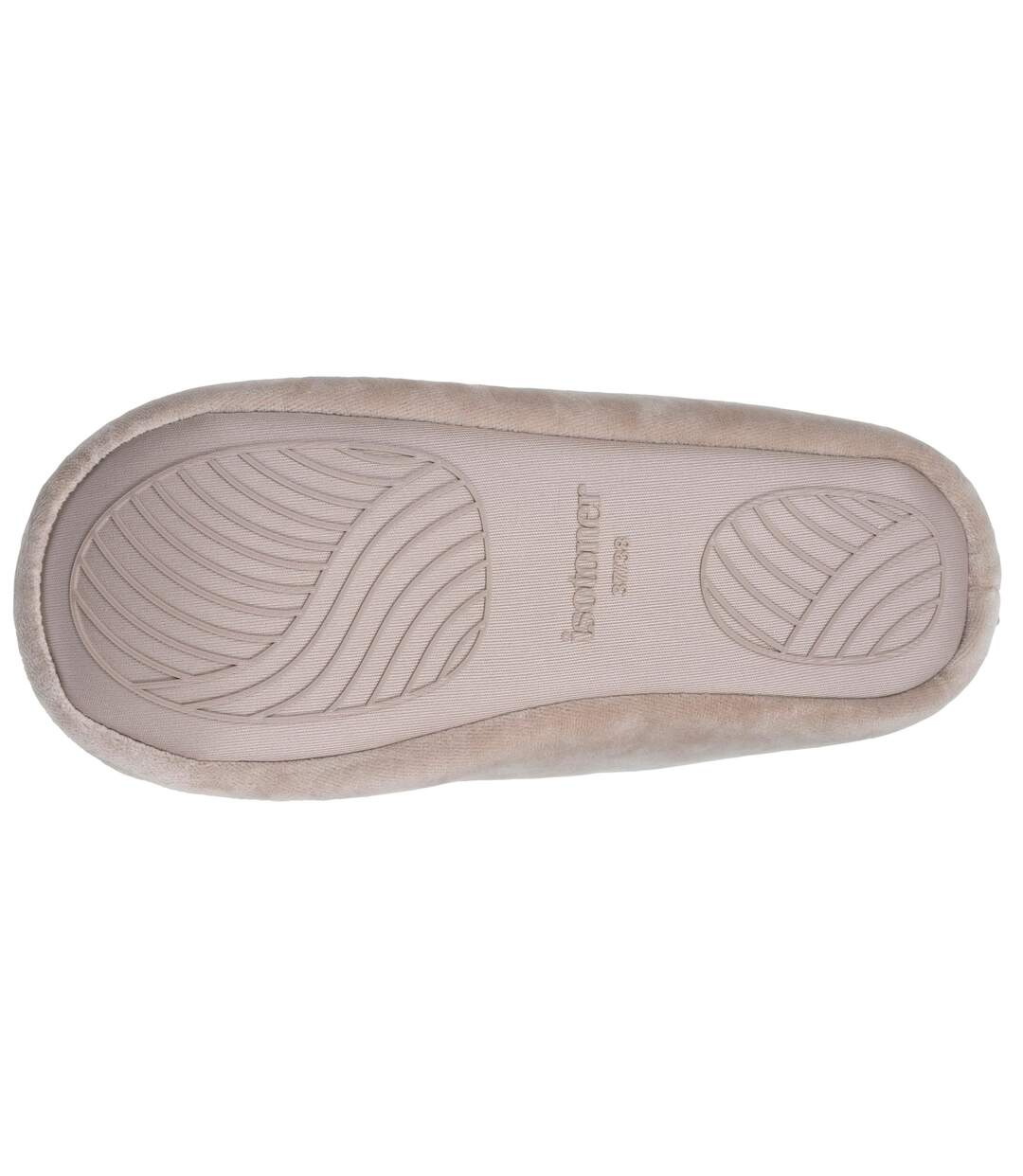 Isotoner Chaussons extra-light Bottillons femme velours, semelle gomme antidérapante-4