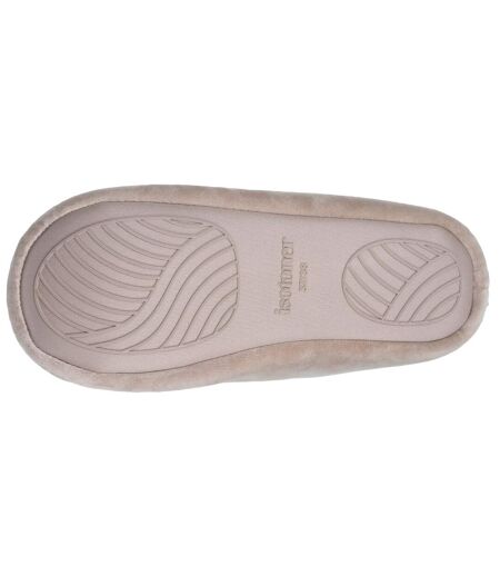 Isotoner Chaussons extra-light Bottillons femme velours, semelle gomme antidérapante