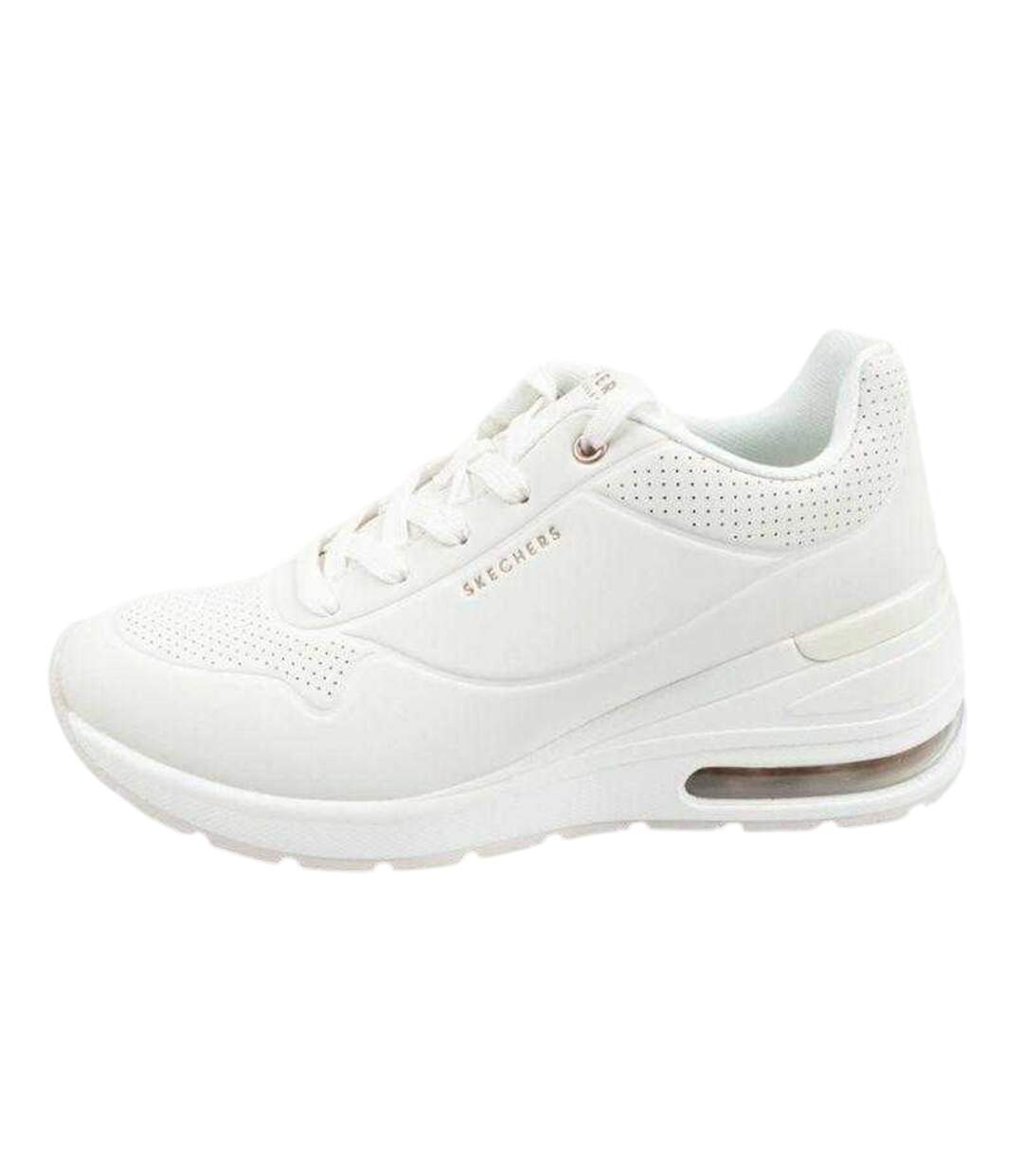 Chaussures Million Air Femme Blanc Skechers-3