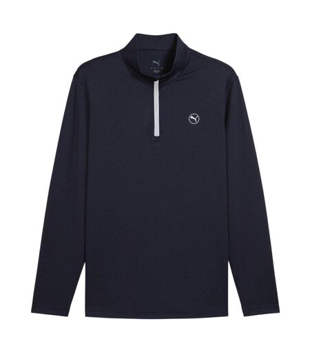 Mens Performance Slim Long-sleeved Polo Shirt Deep Navy Puma