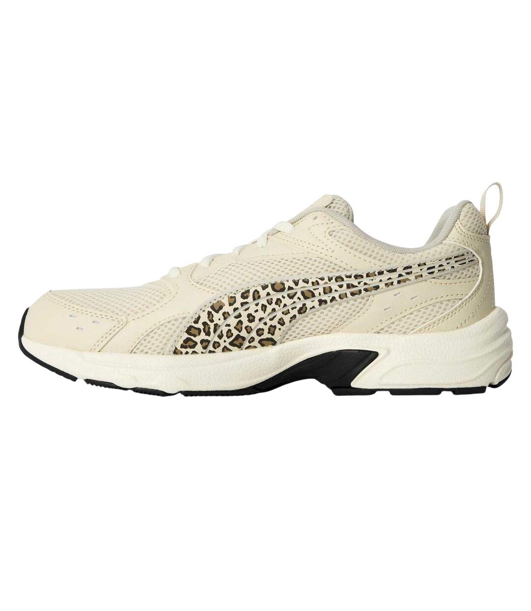 Womens/ladies Milenio Leopard Print Trainers Off White Puma-2