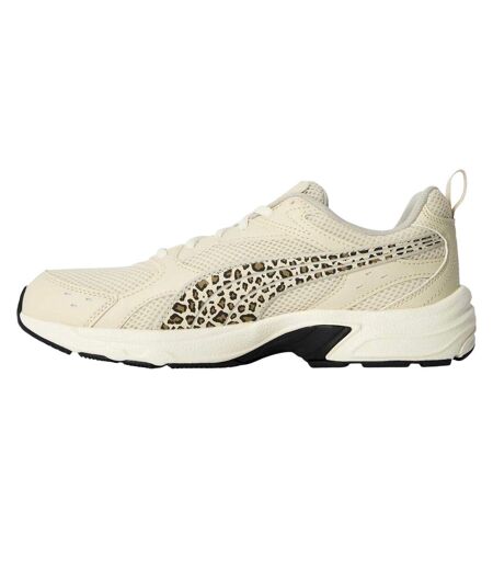 Womens/ladies Milenio Leopard Print Trainers Off White Puma