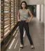 Pantalon femme slim taille haute noir stretch - Confortable et élégant-4
