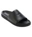 Womens/ladies Cloudfoam Sliders Black Off White-1