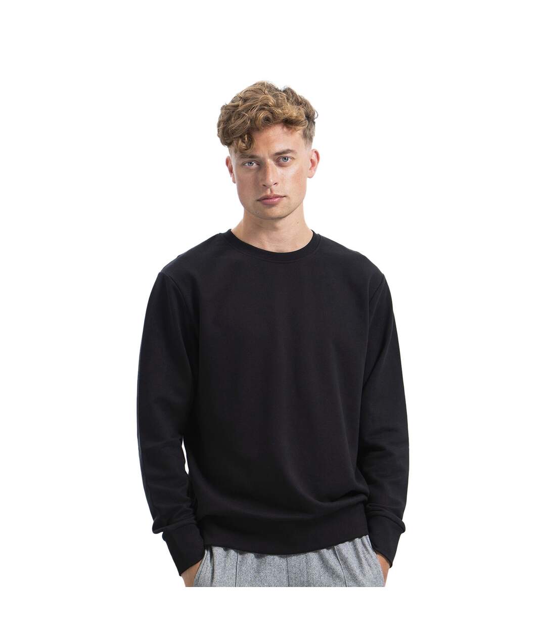 Sweatshirt homme noir Mantis-3