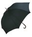 Parapluie automatique golf 120 cm poignée canne bois - 7350 - noir
