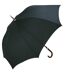 Parapluie automatique golf 120 cm poignée canne bois - 7350 - noir-1