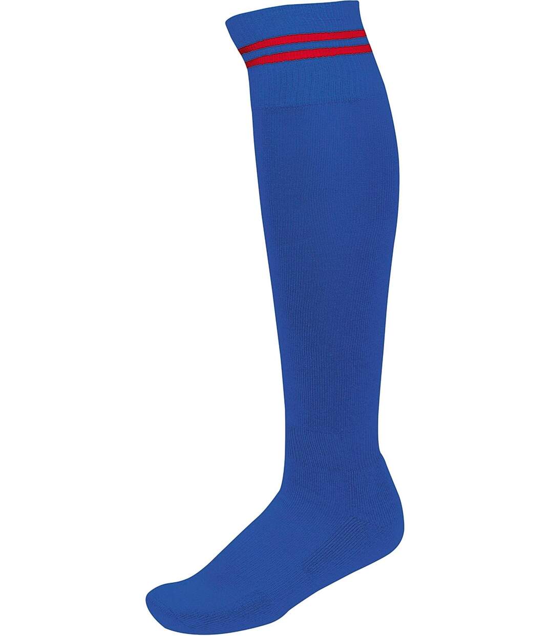 chaussettes sport - PA015 - bleu roi rayure rouge-2