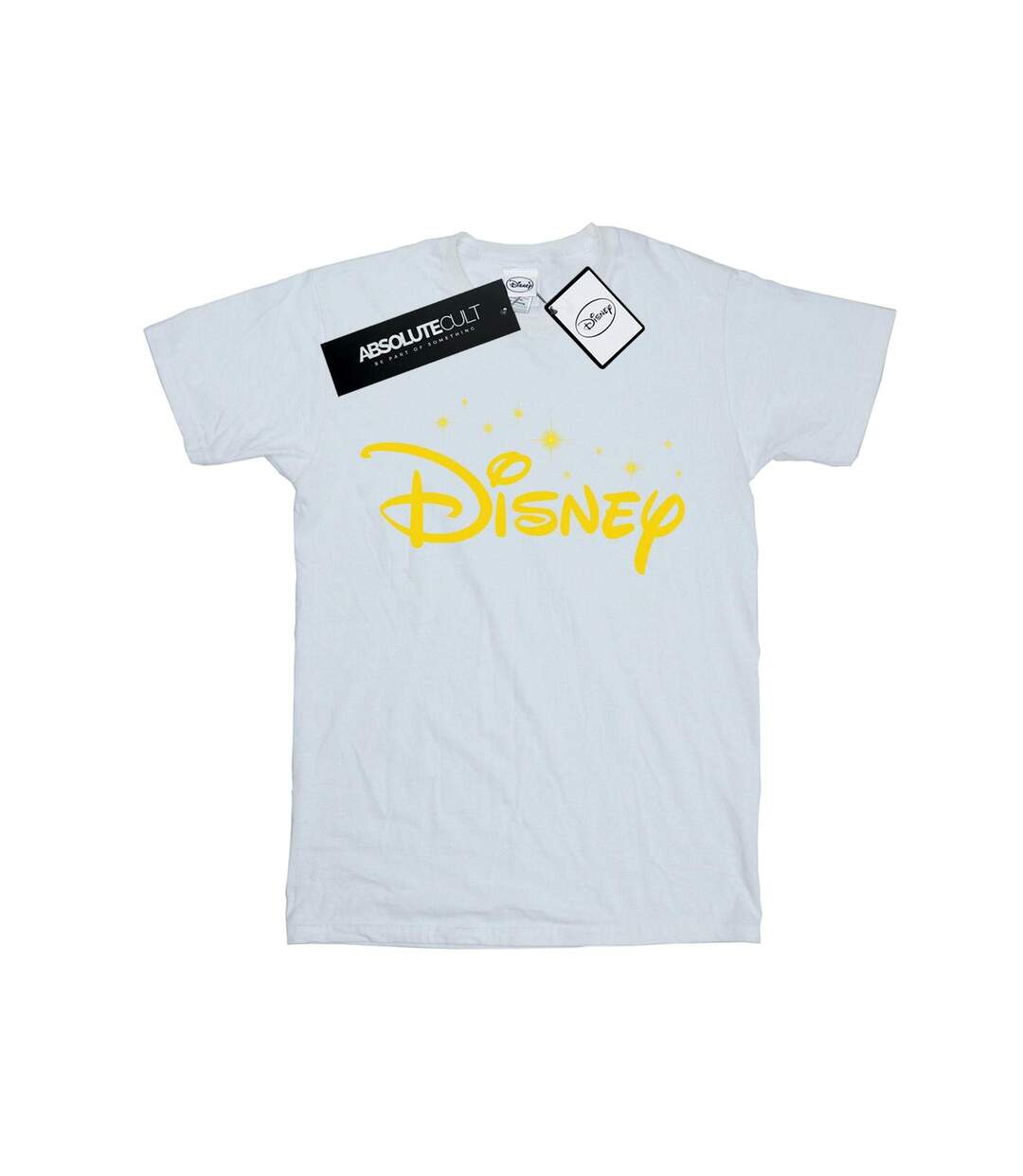 Disney T-shirt boyfriend en coton avec logo et étoiles pour femmes/femmes (Blanc) - UTBI36621-1