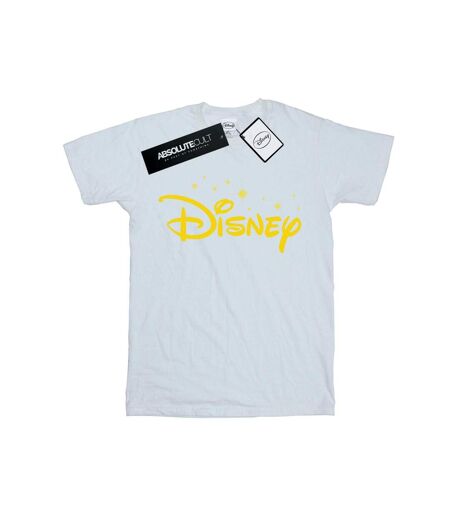 Disney T-shirt boyfriend en coton avec logo et étoiles pour femmes/femmes (Blanc) - UTBI36621