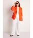 Veste blazer coupe droite maille unie-3