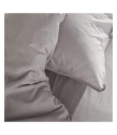Parure de lit unie en coton gris mastic today 220x240