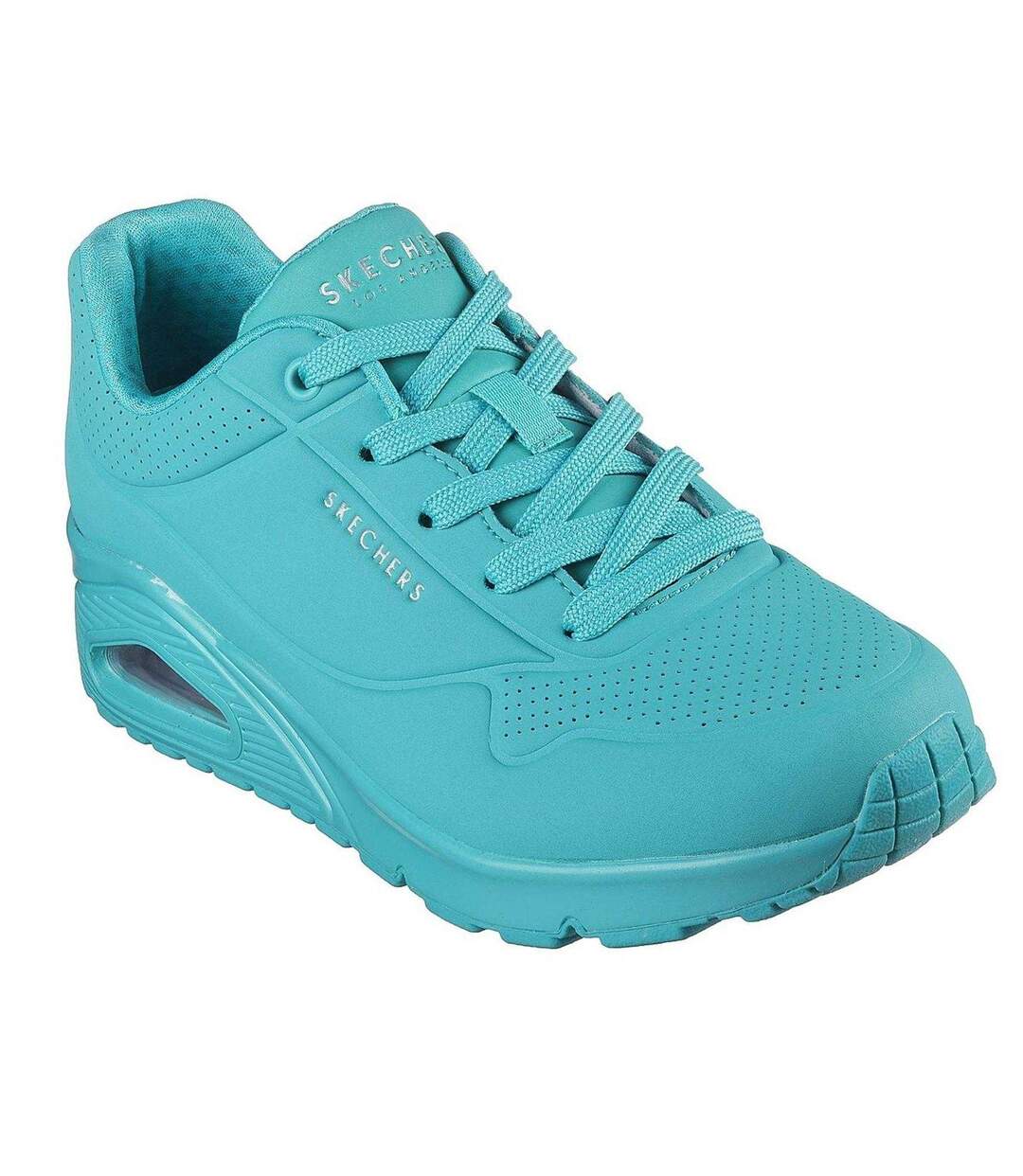 Baskets Uno Femme Turquoise Vif Skechers-4