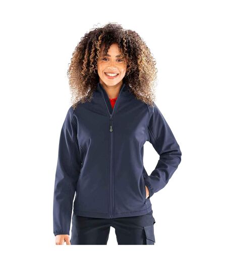Womens/ladies Recycled Printable Soft Shell Jacket Navy Result Genuine Recycled