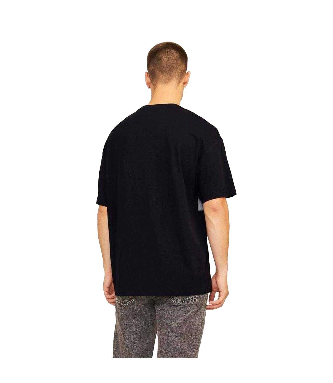 T-shirt Motif/style Blocs De Couleurs Homme Noir Jack And Jones-3