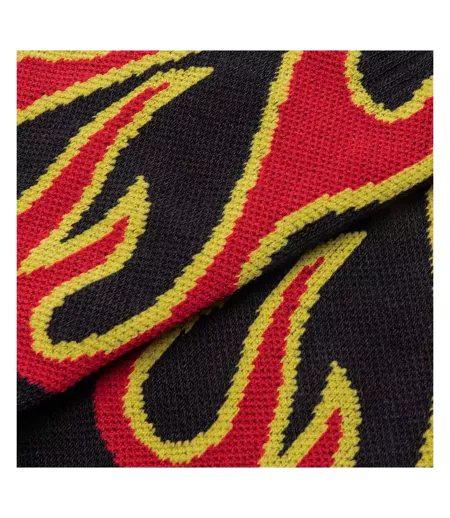 Chaussettes Style Flammes Homme Noir Rouge Palm Angels