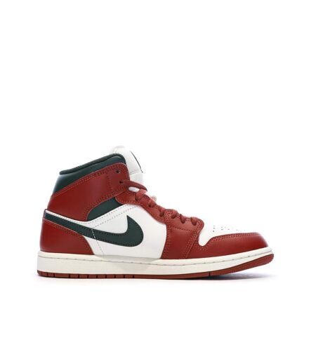 Air jordan 1 mid blanche/rouge/noire homme nike