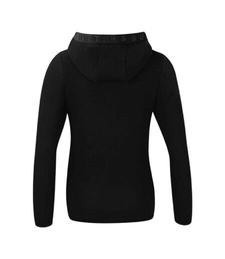 Womens/ladies Pemberton Lightweight Full Zip Hoodie Black Cutter & Buck