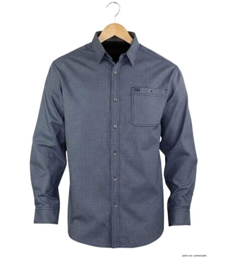 CHALLENGER TRUBLION1 - Chemise à carreaux flanelle grise manches longues pour un confort thermique élégant