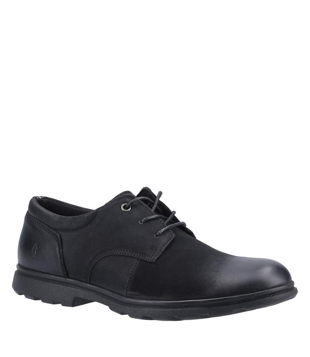 Mens Trevor Nubuck Shoes Black Hush Puppies-1