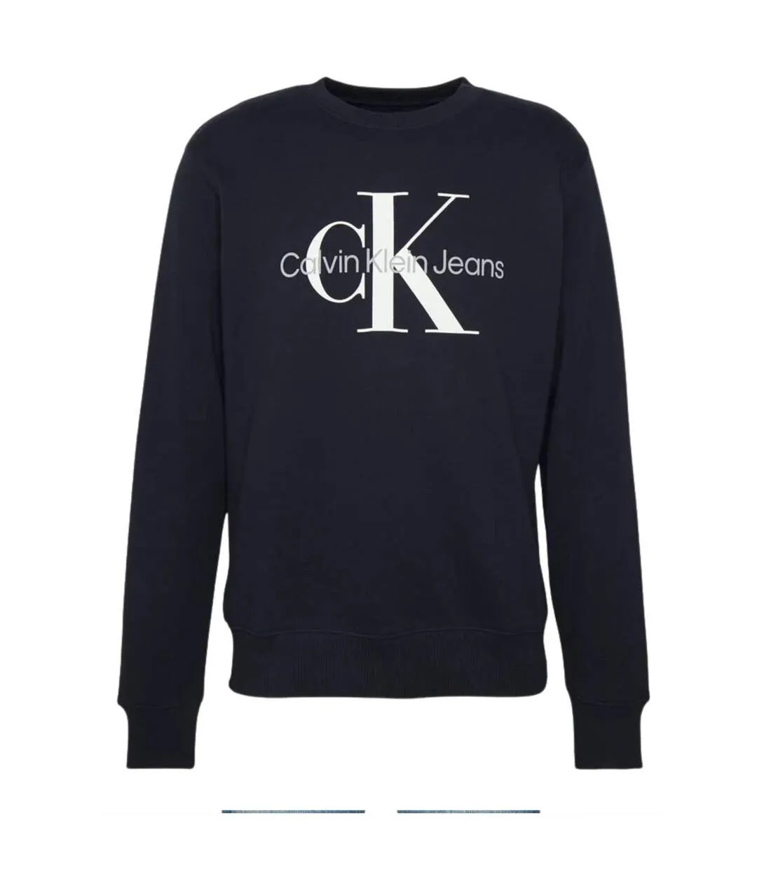 Sweat Motif/style Gros Logo Homme Bleu Marine Calvin Klein-2