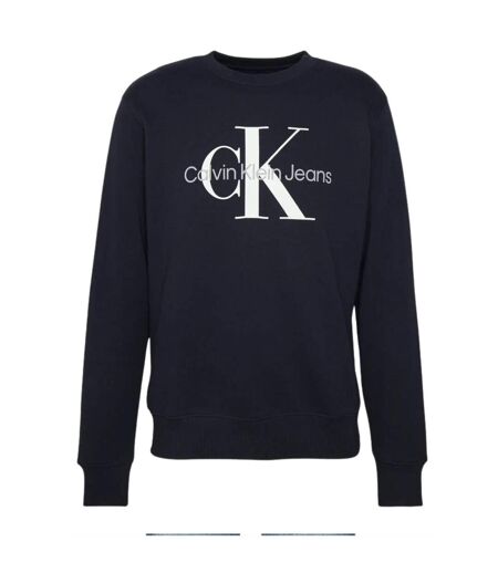 Sweat Motif/style Gros Logo Homme Bleu Marine Calvin Klein