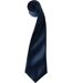 Cravate satin unie - PR750 - bleu marine