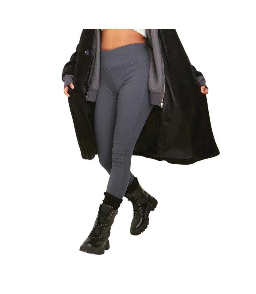 Legging Femme Anthracite Missy Empire-2
