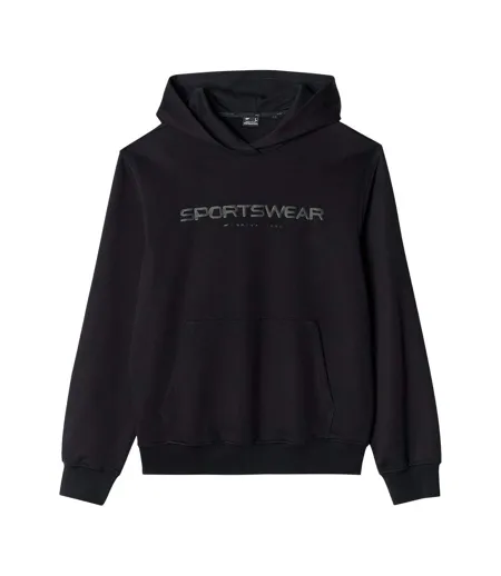 Sweat À Capuche M1259 Homme Noir 4F