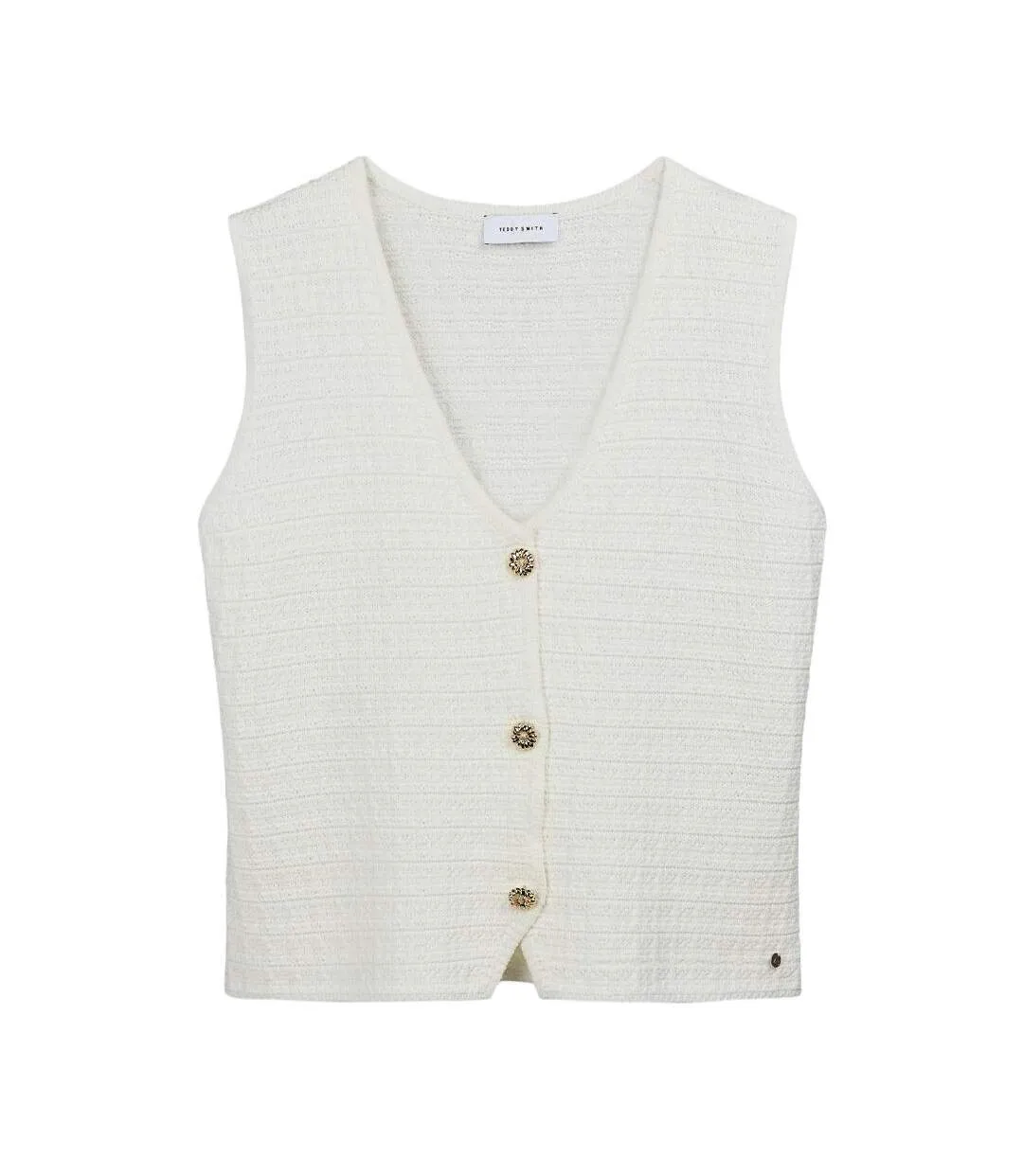 Débardeur blanc femme teddy smith millie-1