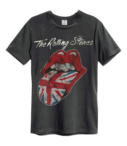 T-shirt uk tongue adulte anthracite / rouge Amplified