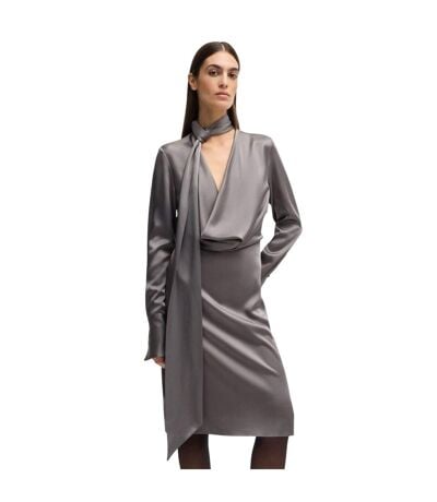 Robe Manches Longues Bascarva Femme Gris Boss
